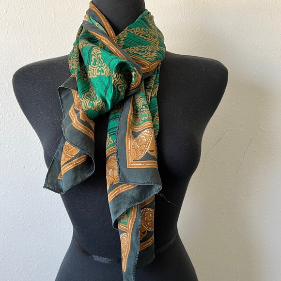 ECHO | Baroque Designer 100% Silk Oblong Scarf - Picture 1 of 11